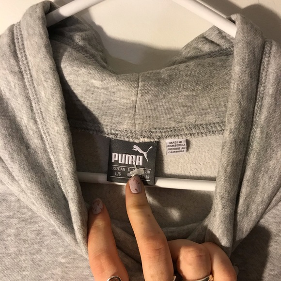 Light grey Puma cowl/turtleneck sweater - Picture 4 of 5